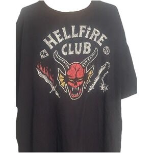 Netflix Stranger Things Hellfire Club Black T-Shirt Men's Size 3XL XXXL